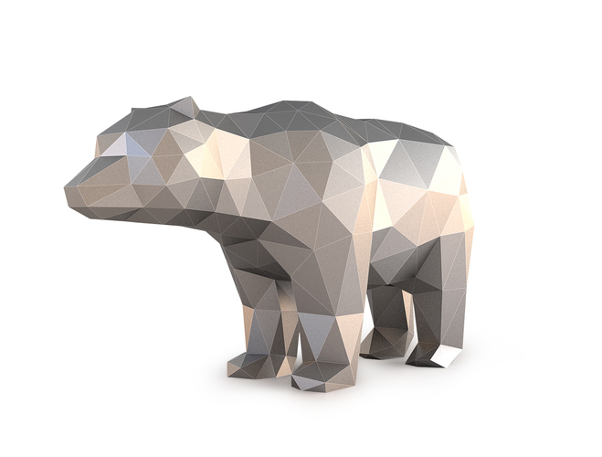 Low Poly Bear 3D Print 137399