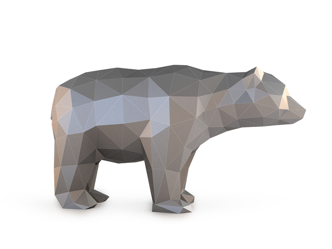 Low Poly Bear 3D Print 137401