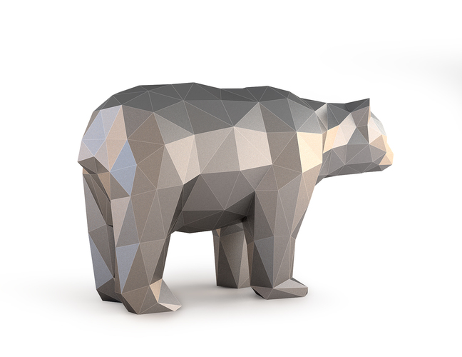 Low Poly Bear 3D Print 137402
