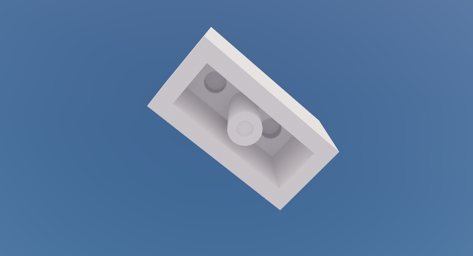 LEGO Brick-1X2-L 3D Print 137413 LEGO Brick-1X2-L 3D Print 137413