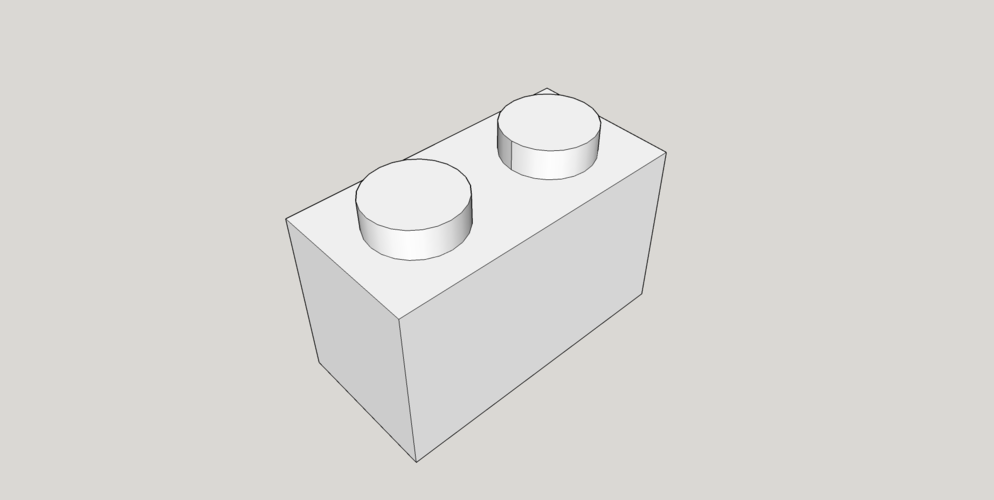 LEGO Brick-1X2-L 3D Print 137414 LEGO Brick-1X2-L 3D Print 137414
