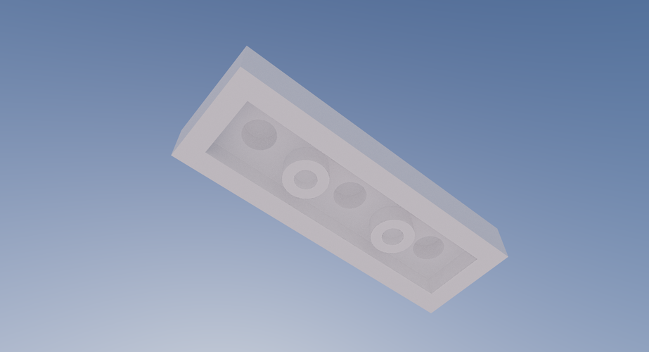 LEGO Brick-1X3-S 3D Print 137451 LEGO Brick-1X3-S 3D Print 137451