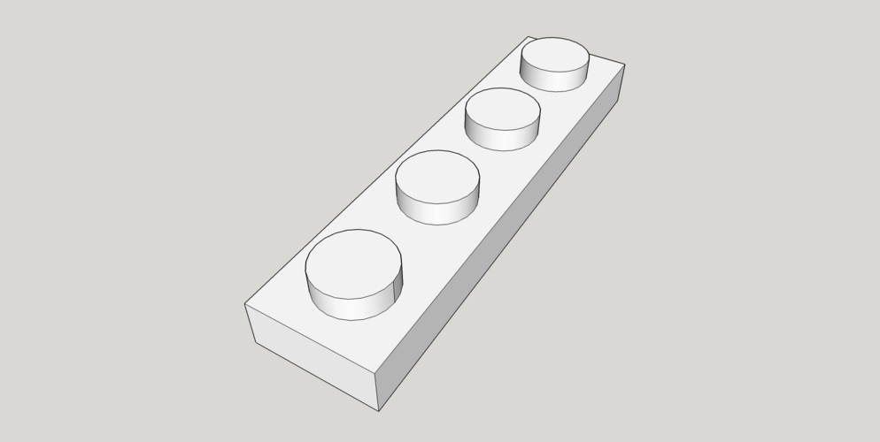 LEGO Brick-1X4-S 3D Print 137503 LEGO Brick-1X4-S 3D Print 137503