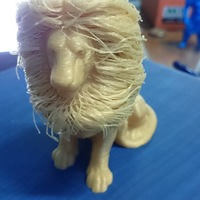 Small lion with hair 3D Printing 137584