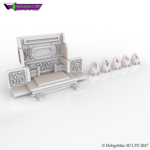HG3D Adventurers Portable Altar - 28mm 3D Print 137604 HG3D Adventurers Portable Altar - 28mm 3D Print 137604