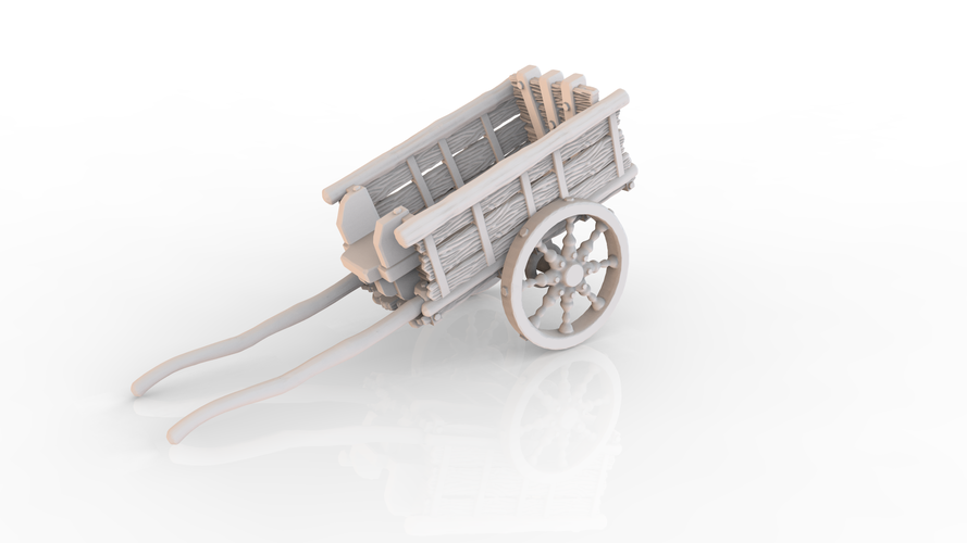 HG3D Adventurers Cart - 28mm 3D Print 137623 HG3D Adventurers Cart - 28mm 3D Print 137623