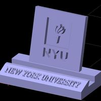 Small NYU New York University Phone Stand (3 designs) 3D Printing 137652