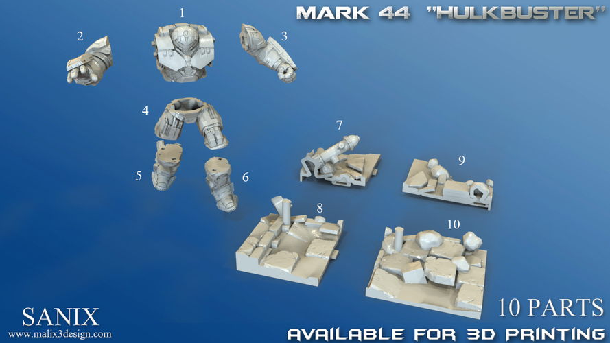 Avengers Scene-Ironman Hulkbuster 3d-printable file  3D Print 137767