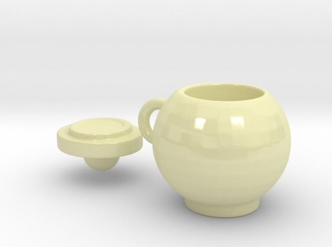Round mug with lid 3D Print 13796