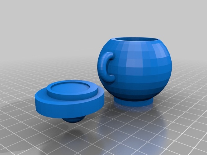 Round mug with lid 3D Print 13797