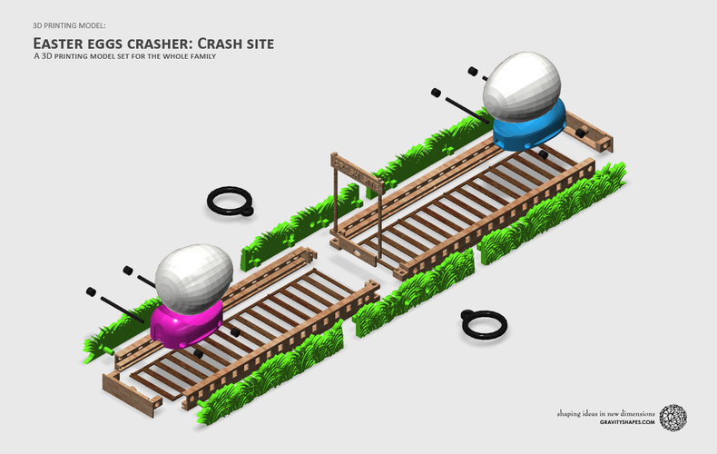 Easter Eggs Crasher: Crash Site 3D Print 138008
