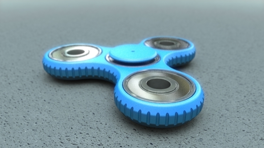 Tri-spinner (parametric, with sources) 3D Print 138088