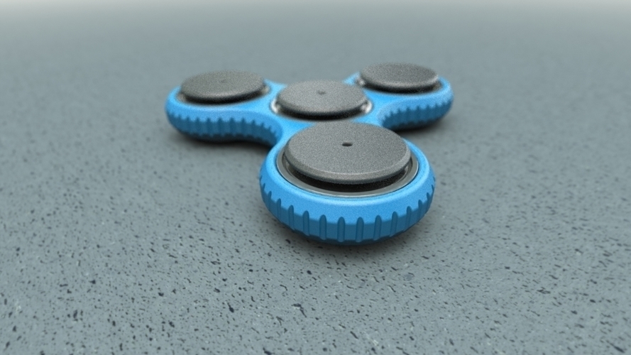 Tri-spinner (parametric, with sources) 3D Print 138089