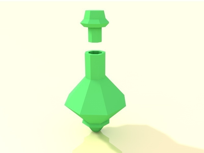 Low poly potion bottle 3D Print 138276