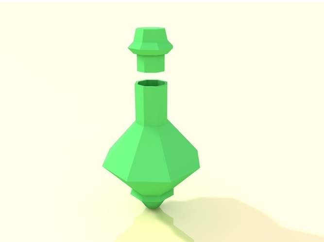 Low poly potion bottle 3D Print 138279