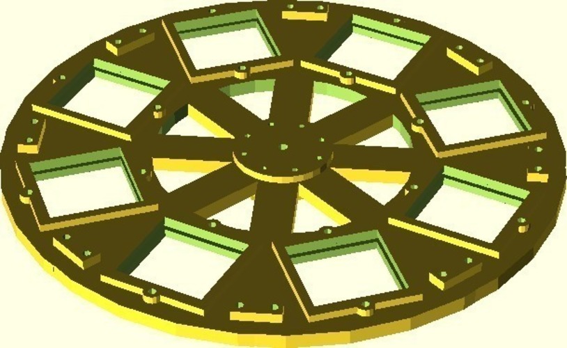 Parametric Automated Filter Wheel Changer 3D Print 138374