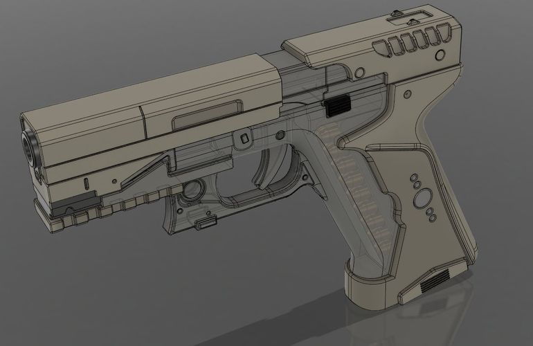 Ghost in the shell -Major termoptic pistol 3D Print 138419