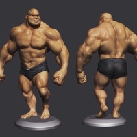 Small Bodybuilder - cartoon / stylized 3D Printing 138503