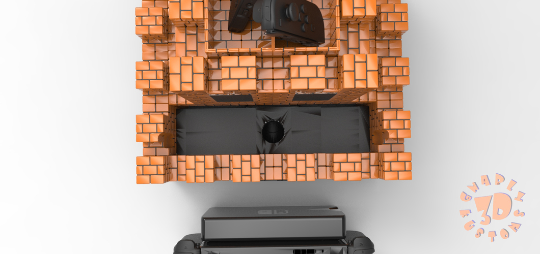 Super Mario Fortress Console Organizer & Charging Station 3D Print 138773 Super Mario Fortress Console Organizer & Charging Station 3D Print 138773