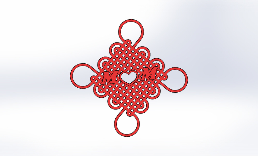 Cross knot-Gift for Mother's Day (2017) 3D Print 139003