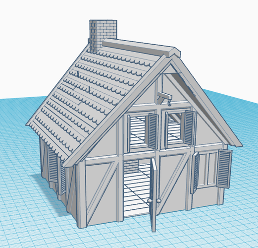 Simple Old House (Small Sized) 3D Print 139081