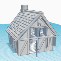 Small Simple Old House (Small Sized) 3D Printing 139081