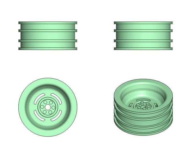 1.9" Wheels Rims Scaler Crawler Trucks Cars 3D Print 139147 1.9" Wheels Rims Scaler Crawler Trucks Cars 3D Print 139147