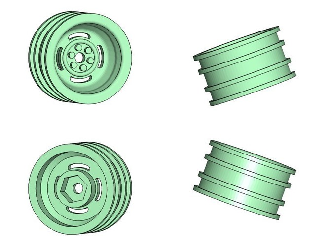 1.55" large (25 mm) Wheels Rims Scaler Crawler Trucks Cars 3D Print 139175 1.55" large (25 mm) Wheels Rims Scaler Crawler Trucks Cars 3D Print 139175