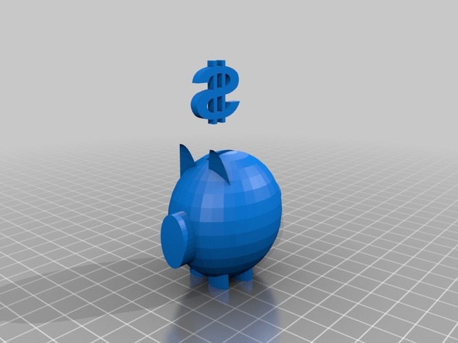 piggy bank model 3D Print 13931