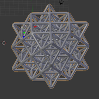 Small Wireframe 64 Tetrahedron Grid 3D Printing 139322