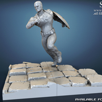Small Avengers scene - Captain America 3D Printable Model  3D Printing 139343
