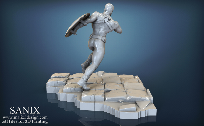 Avengers scene - Captain America 3D Printable Model  3D Print 139344