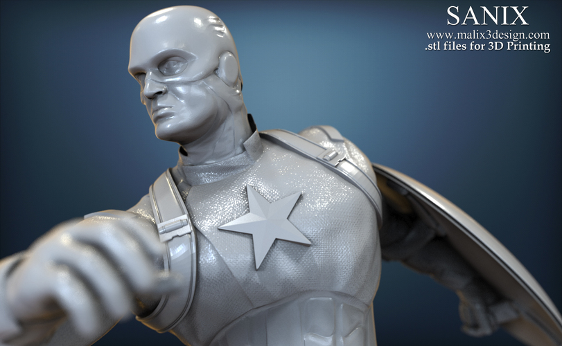 Avengers scene - Captain America 3D Printable Model  3D Print 139347