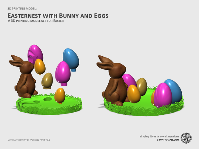 Easternest with Easter Bunny and Eggs 3D Print 139381