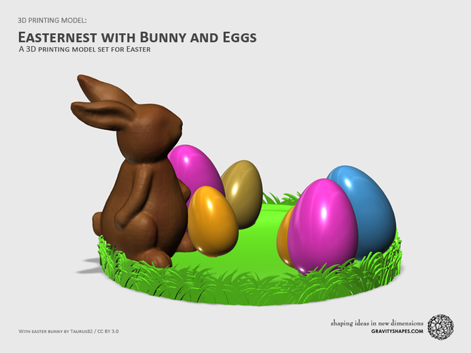 Easternest with Easter Bunny and Eggs 3D Print 139382