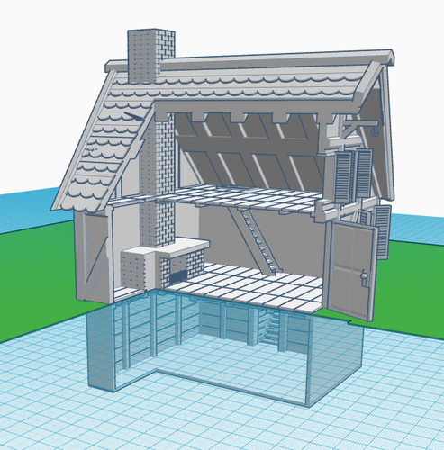 Simple Old House (Small Sized) 3D Print 139452
