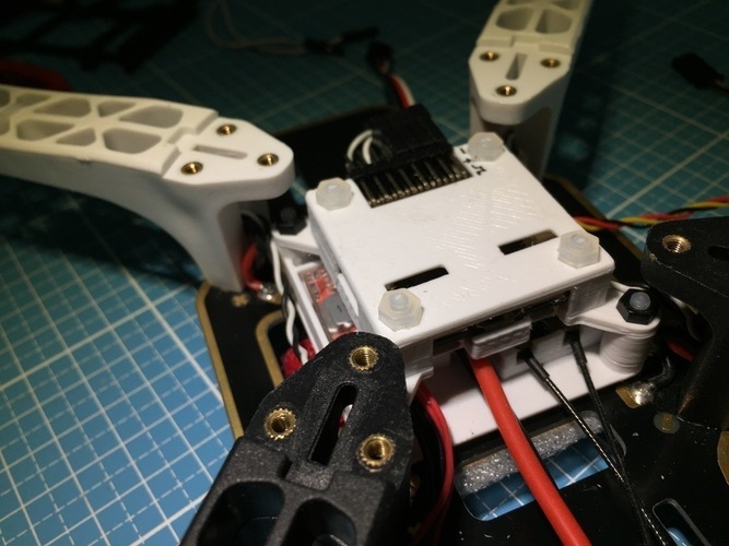 Quadcopter electronics stack mount (fc, power, rx) 3D Print 139474