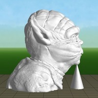 Small Yoda with Chin Support 3D Printing 139650