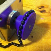 Small Ball-Chain Pulley for Polargraph 3D Printing 139655