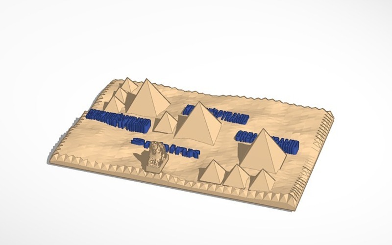 3d map of the pyramids of giza 3D Print 13979