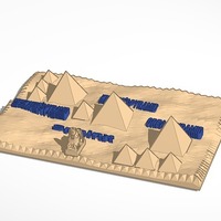 Small 3d map of the pyramids of giza 3D Printing 13979