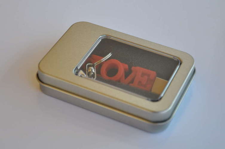 LOVE shaped usb flash drive case 3D Print 140064