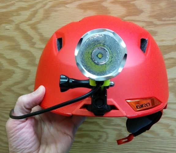 Magicshine LED headlamp mount for Giro Edit Helmet 3D Print 140128