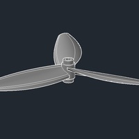 Small Three-blade propeller 3D Printing 140206