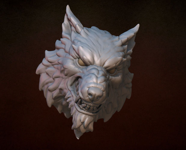 Wolf head 3D Print 140321