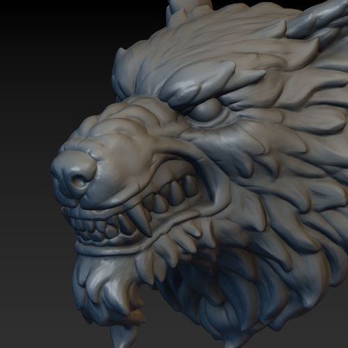 Wolf head 3D Print 140332