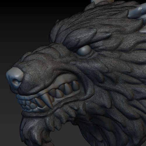 Wolf head 3D Print 140333