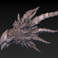 Small Dragon head 3D Printing 140359