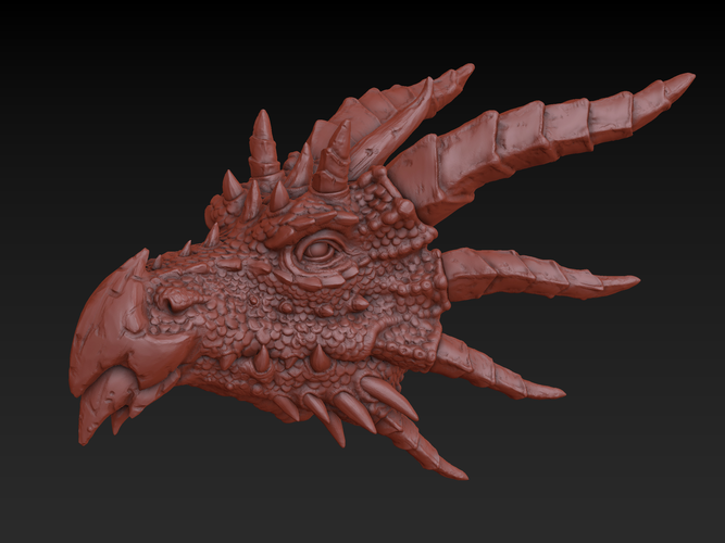 Dragon head 3D Print 140360