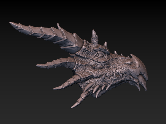 Dragon head 3D Print 140364